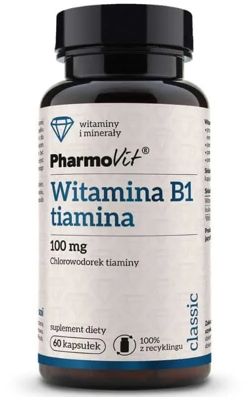 Vitamina B1 tiamină 100 mg (60 capsule) Pharmovit Classic — preț și oferte