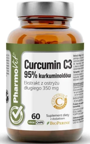 Curcumin C3 95% curcuminoide 60 capsule Pharmovit Clean Label