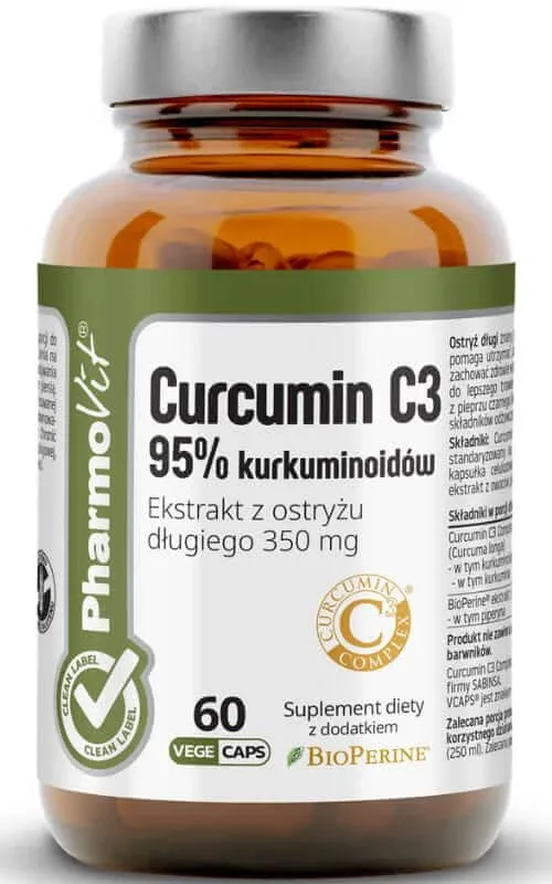 Curcumin C3 95% curcuminoide 60 capsule Pharmovit Clean Label — preț și oferte