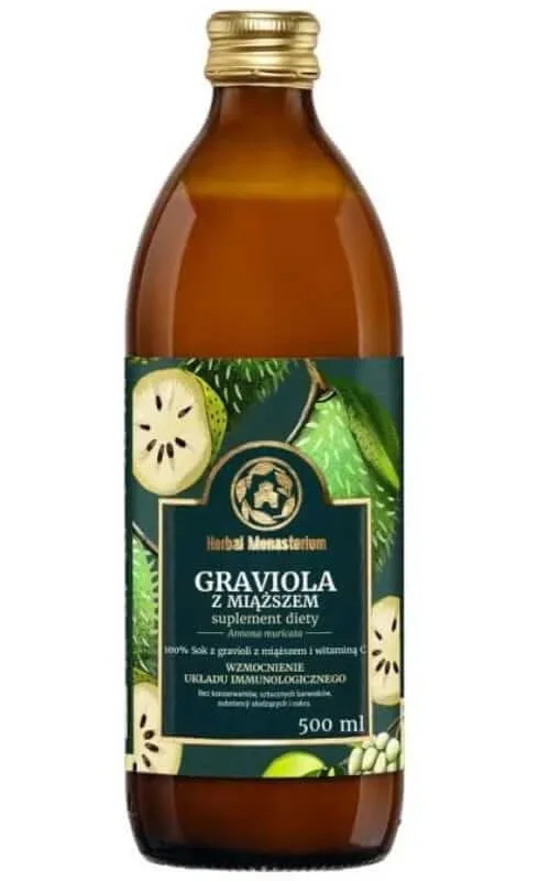 Suc de graviola cu pulpă 500ml Herbal Pharmaceuticals — preț și oferte
