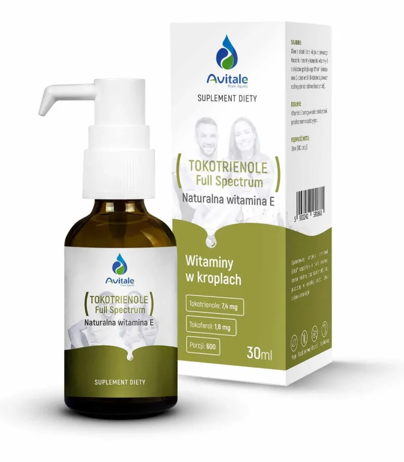 Vitamina E naturală (tocotrienoli cu spectru complet) picături 30 ml Avitale — preț și oferte