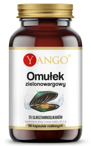 Midiile cu buze verzi, 3% glicozaminoglicani, 90 capsule, Yango