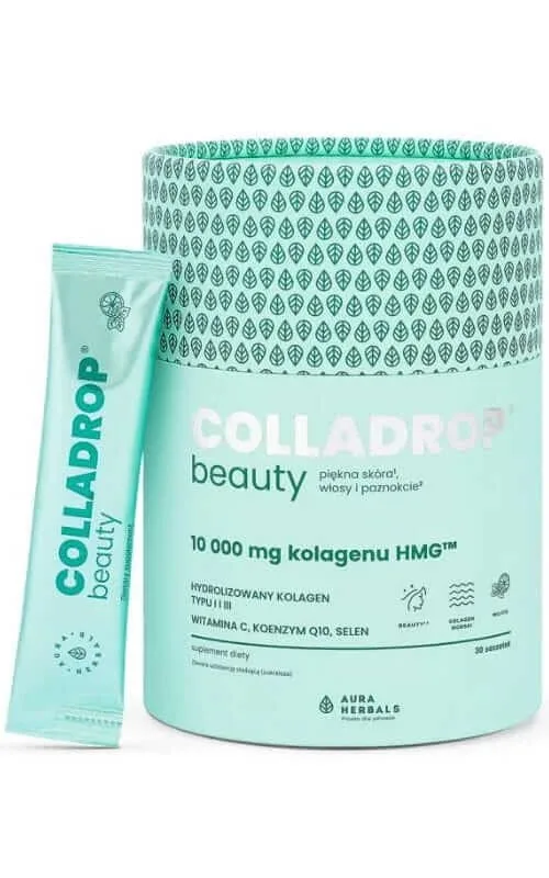 Colladrop Beauty 10000 mg colagen marin HMG mojito 30 pliculețe Aura Herbals — preț și oferte