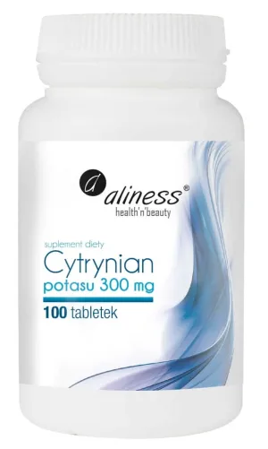 Citrat de potasiu 300 mg x 100 comprimate vegetale - Aliness
