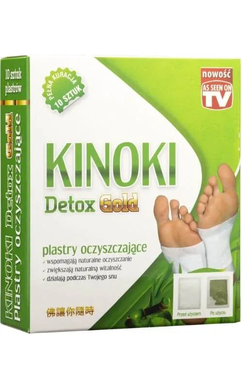 Kinoki Detox Gold Bio-Formula patch-uri de curățare 10 buc Aura Herbals — preț și oferte