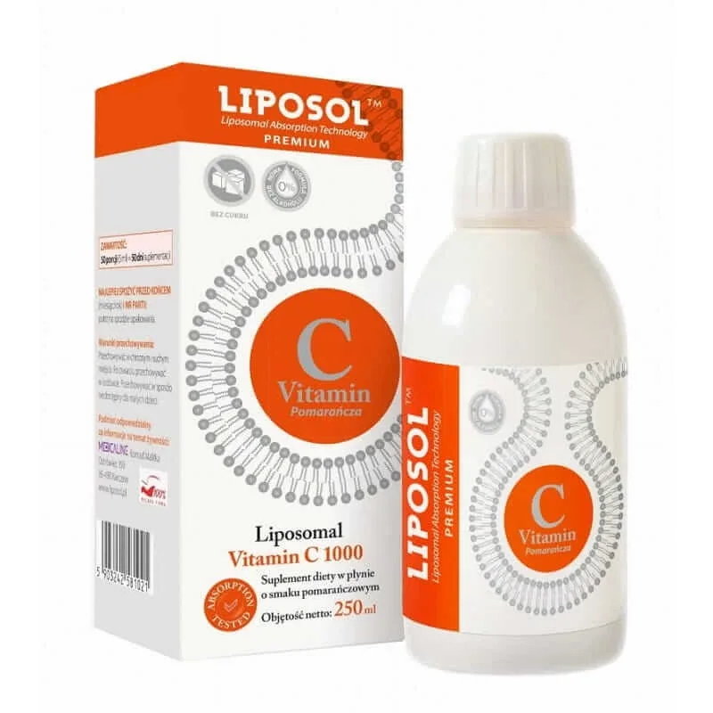Liposol C 1000 Vitamina C lipozomală 1000 (tamponată) 250 ml Portocaliu - Medicaline — preț și oferte