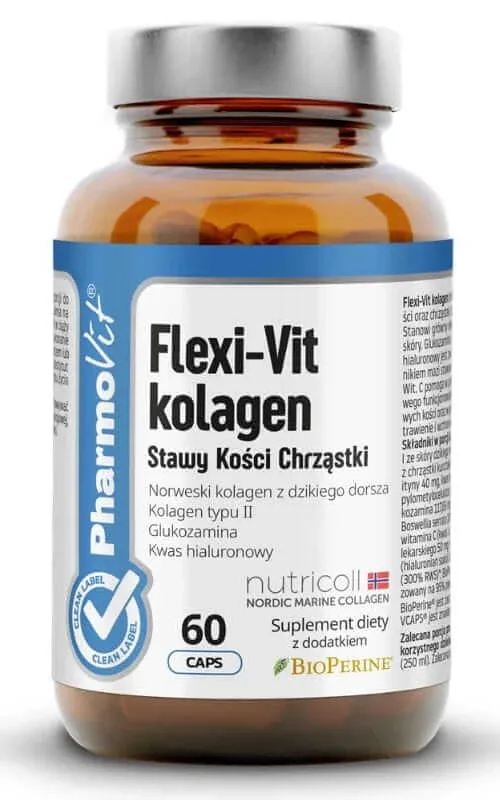 Flex-Vit Colagen 60 capsule PharmoVit Clean Label — preț și oferte