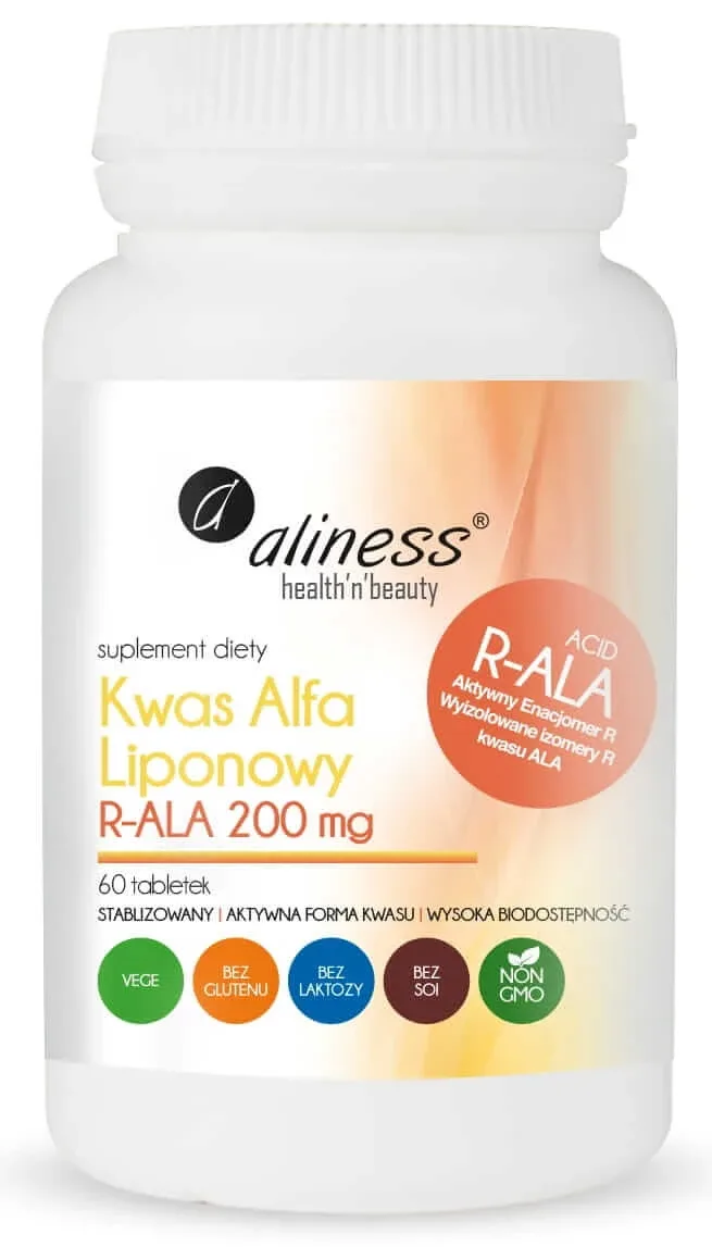 Acid alfa lipoic R-ALA 200 mg 60 comprimate - Aliness — preț și oferte
