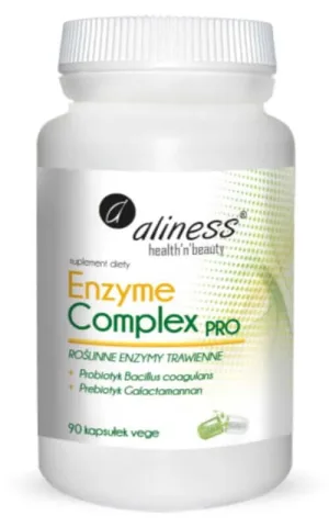 Enzyme Complex Enzime digestive pe bază de plante PRO 90 capsule Aliness