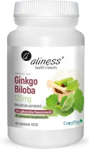 Ginkgo Biloba (ginkgo biloba) 120 mg 60 Vege comprimate Aliness