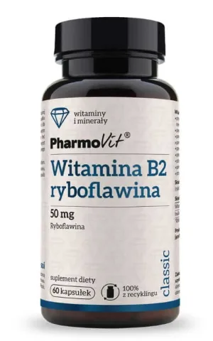 Vitamina B2 riboflavină 50 mg 60 capsule Pharmovit Classic