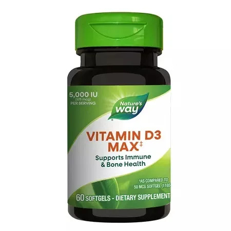 Vitamina D3 5000 UI Nature s Way, 60 capsule, Secom — preț și oferte