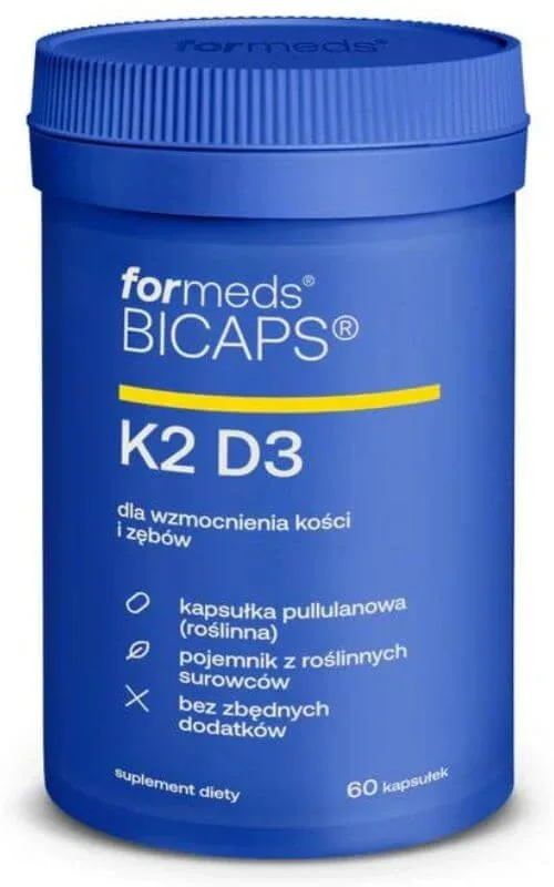Bicaps Vitamina K2 MK-7 100 mcg + D3 2000 UI (60 capsule) Formeds — preț și oferte