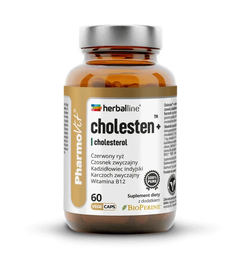Herballine Cholesten + colesterol 60 capsule — preț și oferte