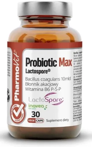 Probiotic Max Lactospore 30 capsule PharmoVit Clean Label