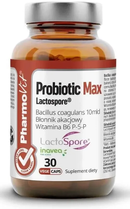 Probiotic Max Lactospore 30 capsule PharmoVit Clean Label — preț și oferte