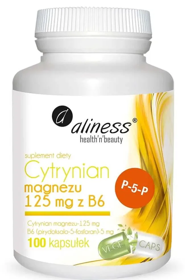 Citrat de magneziu 125 mg cu B6 (P-5-P) 100 capsule Aliness — preț și oferte