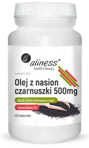 Ulei de semințe de Nigella 2% 500 mg (120 capsule) Aliness