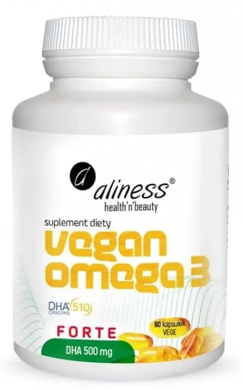 Vegan Omega-3 FORTE DHA 500mg 60 capsule Aliness — preț și oferte
