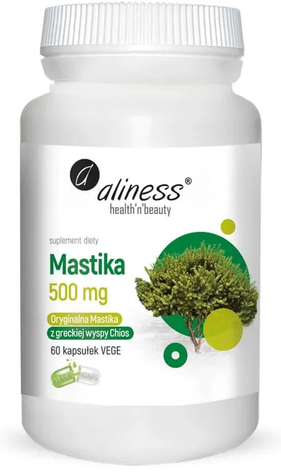Mastika rășină pulbere Pistacia lentiscus 500mg (60 capsule) Aliness — preț și oferte