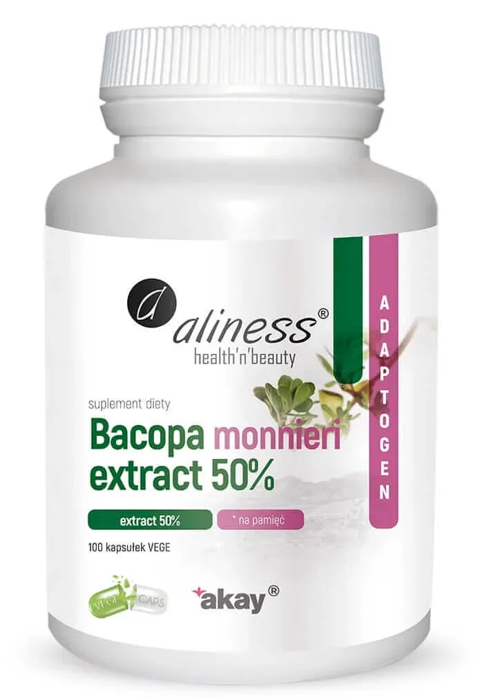 Bacopa monnieri Brahmi extract 50% 500 mg (100vcaps.) Aliness — preț și oferte