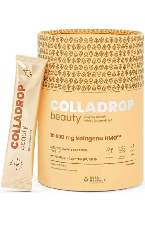 Colladrop Beauty 10000 mg colagen marin HMG mango 30 pliculețe Aura Herbals — preț și oferte