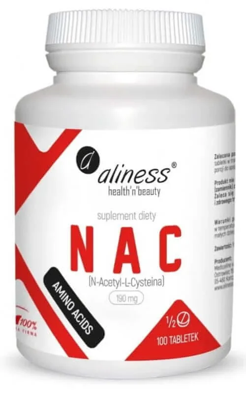 NAC N-Acetil-L-Cisteină 190mg (1/2 comprimat)100 comprimate Aliness — preț și oferte