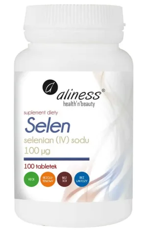 Selenat de sodiu 100µg, 100 tablete vegetale - Aliness