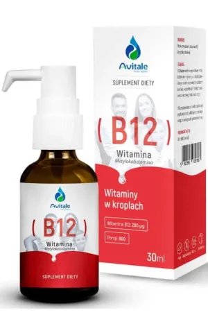 Vitamina B12 picături Metilcobalamină 200 µg 30 ml Avitale