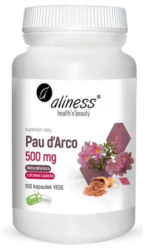 Pau d'Arco (pulbere de scoarță Lapacho) 500mg (100 capsule) Aliness — preț și oferte
