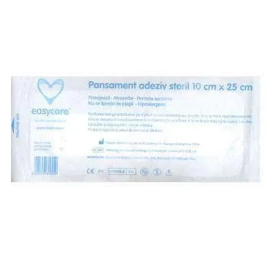 Pansament adeziv steril cu tampon absorbant, 10x25 cm, EasyCare — preț și oferte