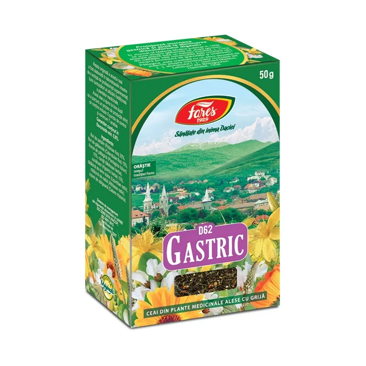 Ceai Gastric, D62, 50 g, Fares — preț și oferte