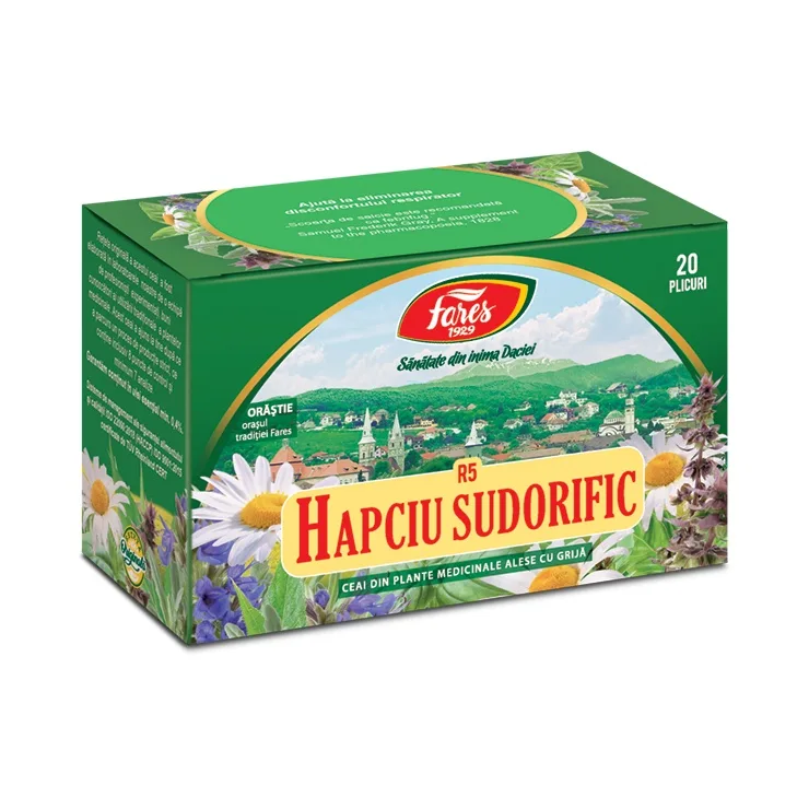 Ceai Hapciu Sudorific, R5, 20 plicuri, Fares — preț și oferte