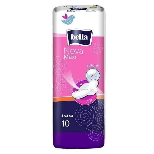 Bella Nova, absorbante sanitare Softiplait cu aripi, Maxi, 10 buc. — preț și oferte