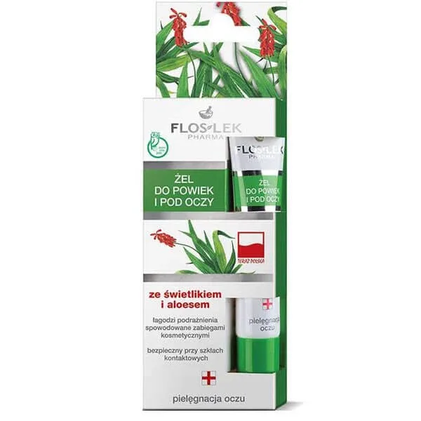 Flos-Lek, Gel de pleoape și Aloe Vera pentru pleoape și sub ochi, 15 ml — preț și oferte