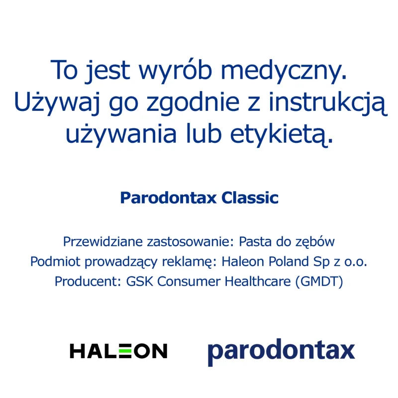 Parodontax Classic, pastă de dinți fără fluor, 75 ml — preț și oferte