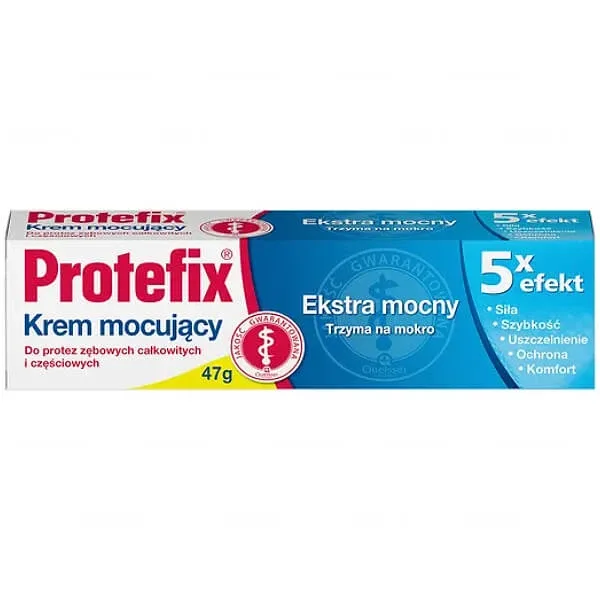 Protefix, cremă de fixare pentru proteze, extra-rezistentă, 5 x efect, 47 g — preț și oferte