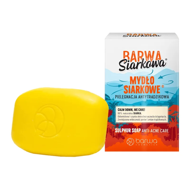 Barwa Siarkowa, săpun cu sulf, îngrijire antiacneică, 100 g — preț și oferte