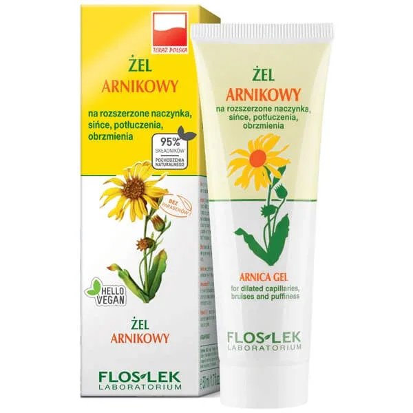Flos-Lek, Gel de arnică pentru capilare dilatate și vânătăi, 50 ml — preț și oferte