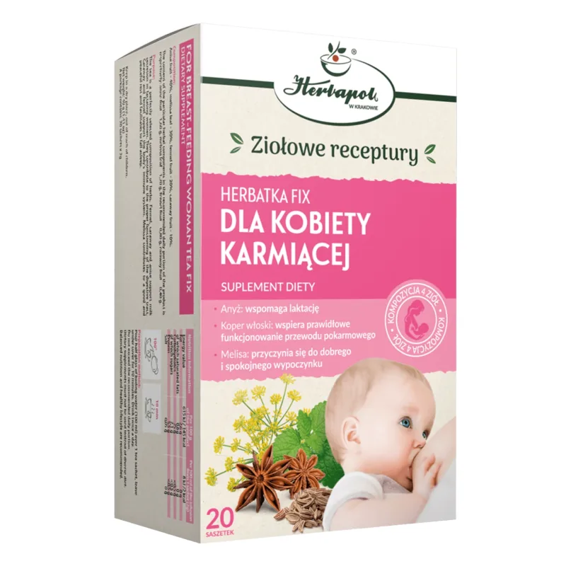 Herbapol Pentru femeia care alăptează, ceai fix din plante-fructe, 2 g x 20 plicuri — preț și oferte