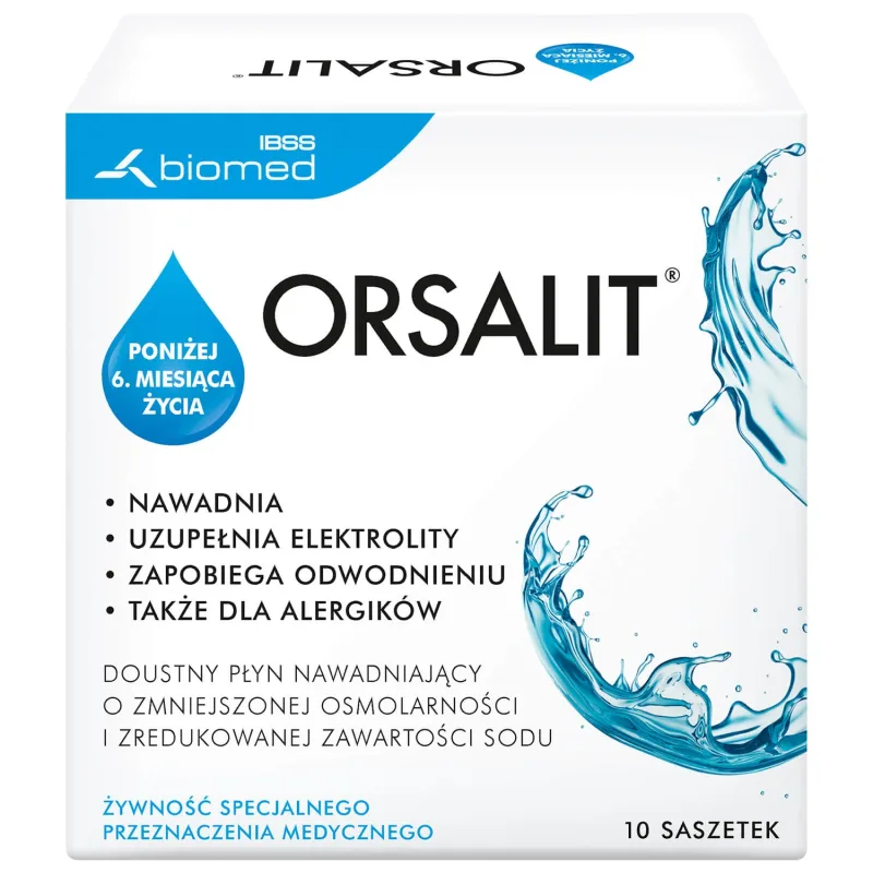 Orsalit, lichid de rehidratare orală pentru copii sub 6 luni, 10 plicuri BIOMED — preț și oferte