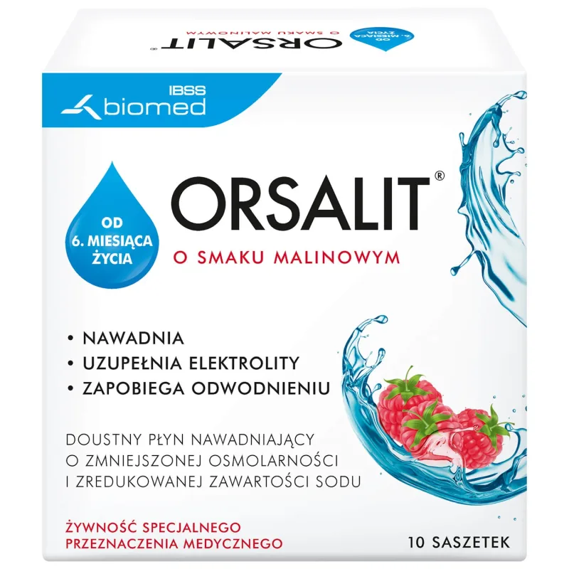 Orsalit, aromă de zmeură, 4,87 g x 10 pliculețe BIOMED — preț și oferte