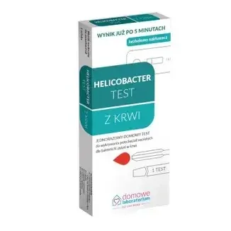 Home Laboratory Helicobacter Test, test de laborator la domiciliu pentru depistarea H. pylori în sânge, 1 bucată Domowe — preț și oferte
