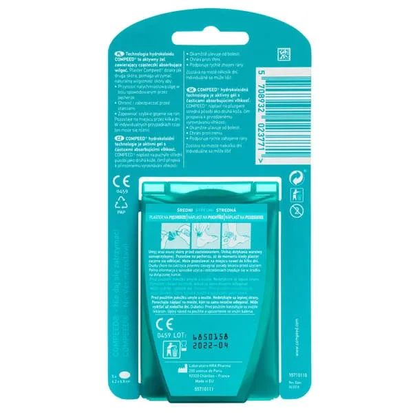 Compeed, plasturi pentru vezicule, hidrocoloid, mediu, 5 bucăți — preț și oferte