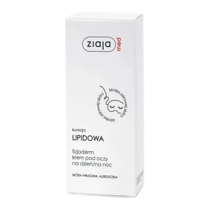Ziaja Med Lipid Treatment, cremă de ochi physioderm pentru ten sensibil, zi și noapte, 15 ml.