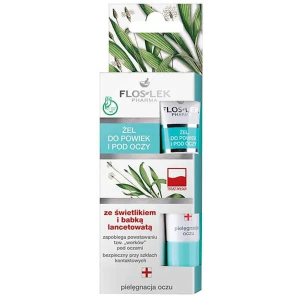 Flos-Lek, Gel de pleoape și plantain pentru pleoape și sub ochi, 15 ml — preț și oferte