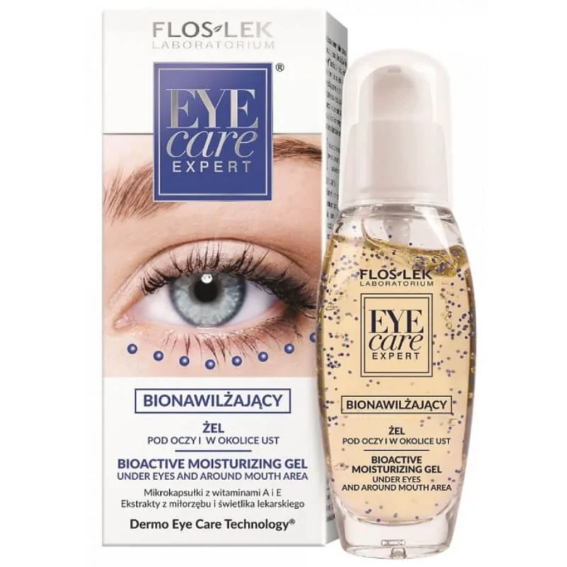 Flos-Lek Eye Care, gel biohidratant cu microcapsule de vitamine sub ochi și în jurul gurii, 30 ml — preț și oferte