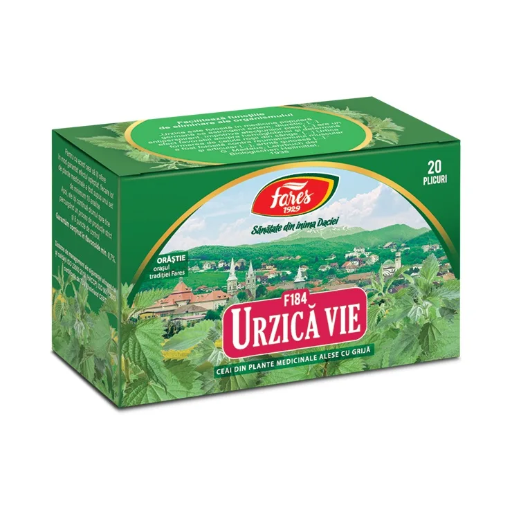 Ceai de Urzica vie, F184, 20 plicuri, Fares — preț și oferte