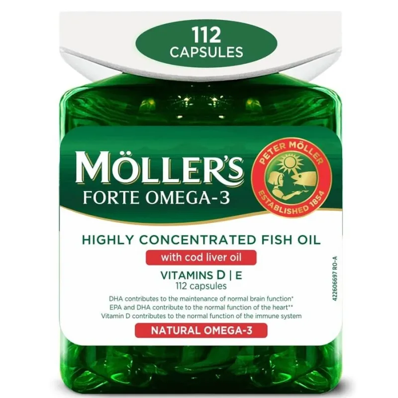 Forte Omega-3, 112 capsule - ulei de peşte, Möller's  — preț și oferte