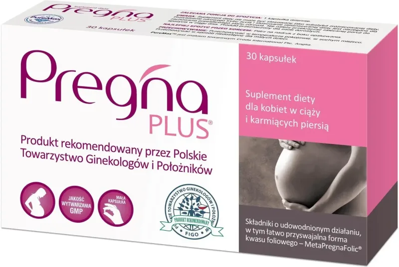 Pregna Plus, pentru femeile însărcinate și care alăptează, 30 capsule — preț și oferte